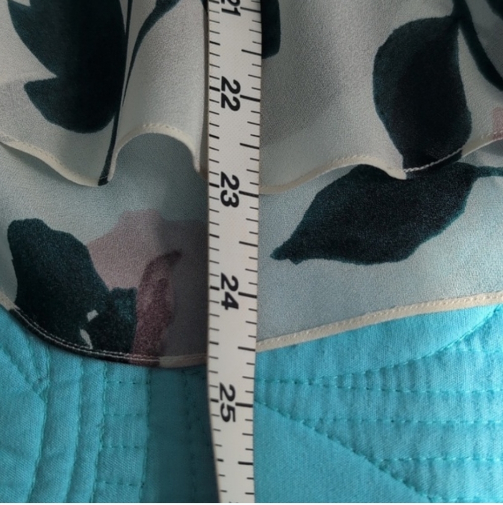 Sumo 100% silk top asymmetrical hemline feminine boho top Floral - Picture 8 of 8